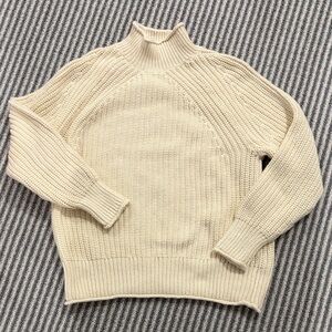 J. Crew Ivory Cable Knit Sweater